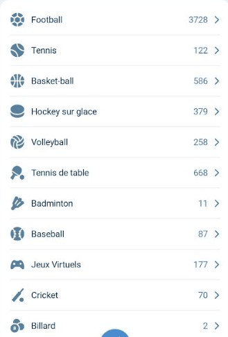 Parier en ligne sur 1xbet.apk