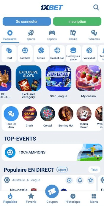 Comment télécharger 1xBet Côte d'Ivoire pour Android (.apk) ?